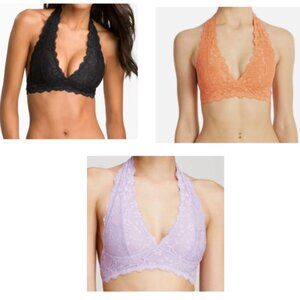 Set of 3 Free People Halter Galloon Lace Bras - Excellent Condition! (Size M)